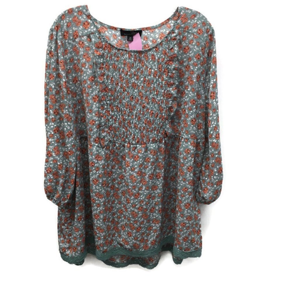 Suzanne Betro Seafoam Floral Tunic